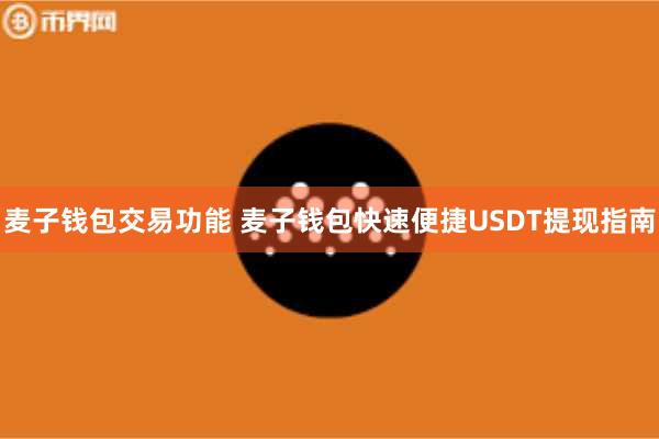 麦子钱包交易功能 麦子钱包快速便捷USDT提现指南