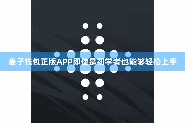 麦子钱包正版APP即使是初学者也能够轻松上手