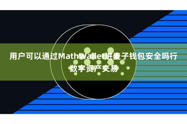 用户可以通过MathWallet进麦子钱包安全吗行数字资产交易