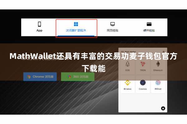 MathWallet还具有丰富的交易功麦子钱包官方下载能
